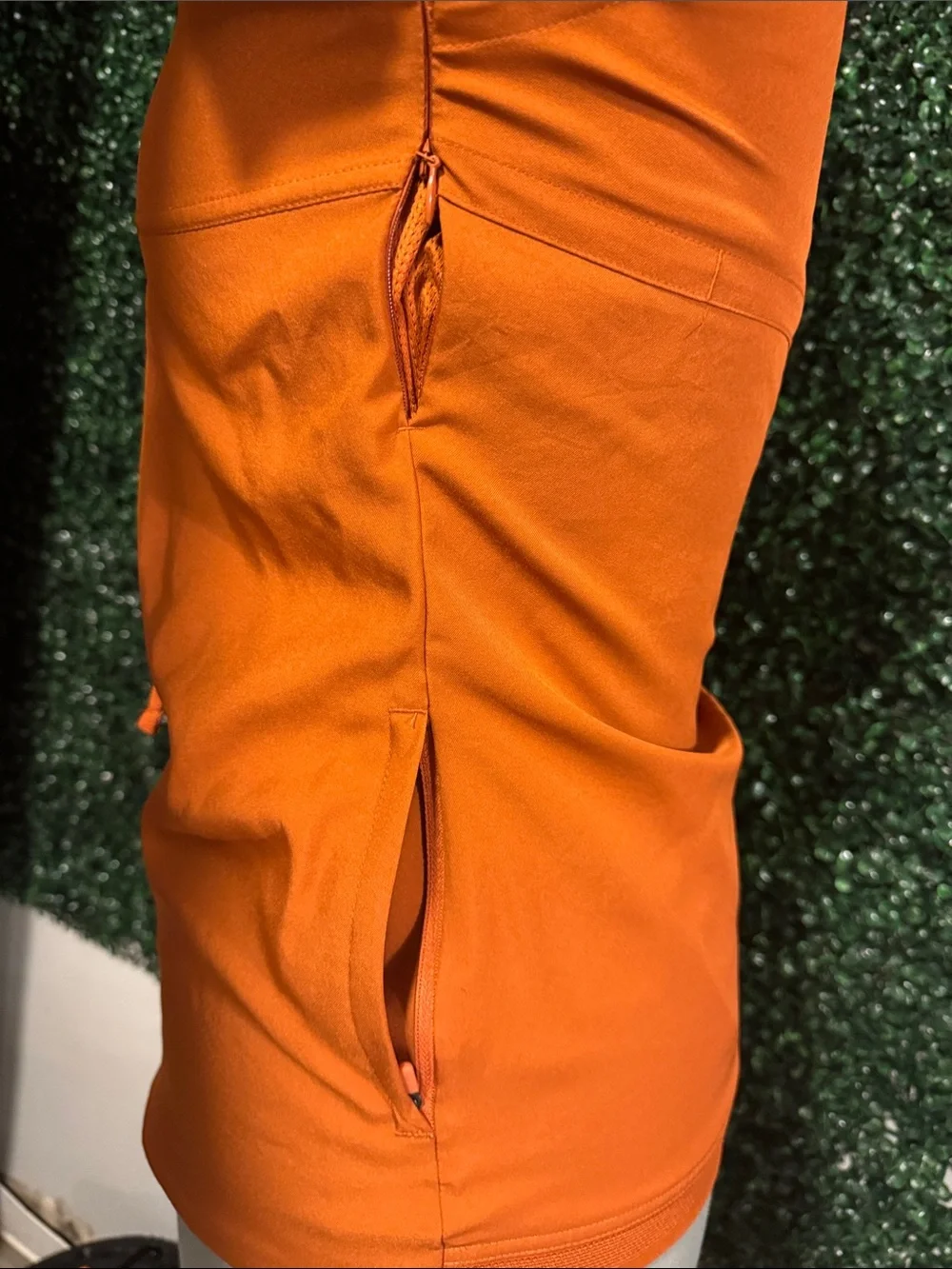 Nike Orange Full-Zip Hooded Jacket with White Sleeve Bands